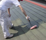 6.屋根材の下地を塗布